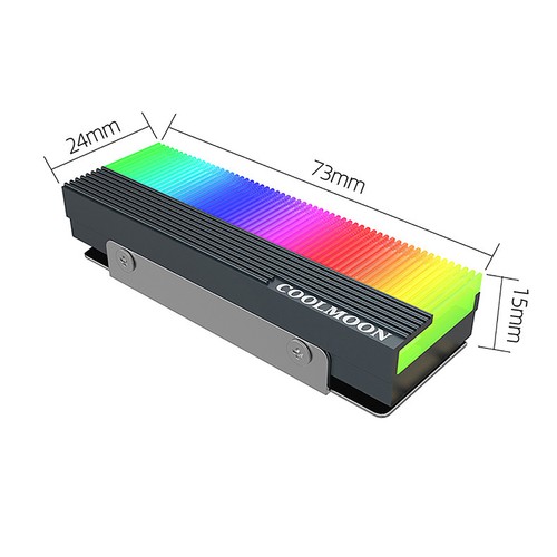 5V ARGB Sync Computer 2280 SSD M2 Radiator PC RGB M.2 Nvme Cooler Heatsink _wa - Afbeelding 10 van 14