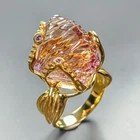 Gemstone 26 ct Natural Ametrine Ring 925 Sterling Silver Size 7.5 /R458035