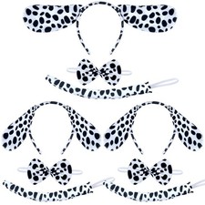 Coopay 9/120 Pieces Halloween Dalmatian Costume Set Puppy Dog Ears Headband K...
