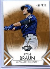 2012 TOPPS TRIPLE THREADS SEPIA BASE CARD 499/625 RYAN BRAUN