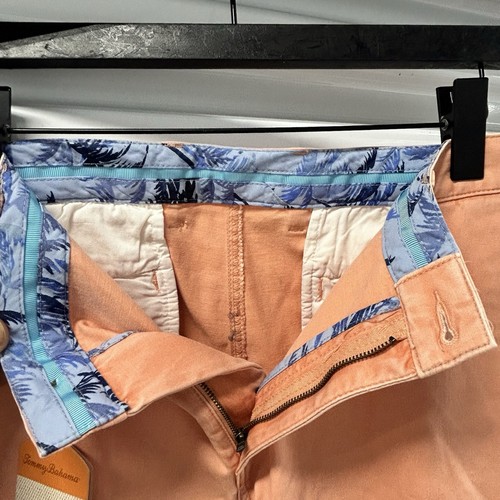 TOMMY BAHAMA Chino Shorts 36x8.5 Orange Resort Boracay Light Serape Classic Fit - Picture 6 of 13