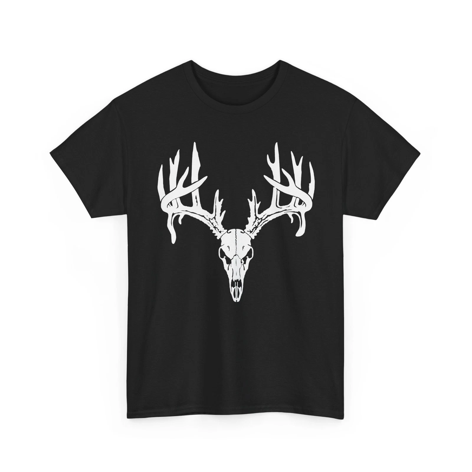 Deer Skull Antlers Hunting Archery Buck Rack X Unisex Heavy Cotton Tshirt
Opens in a new window or t