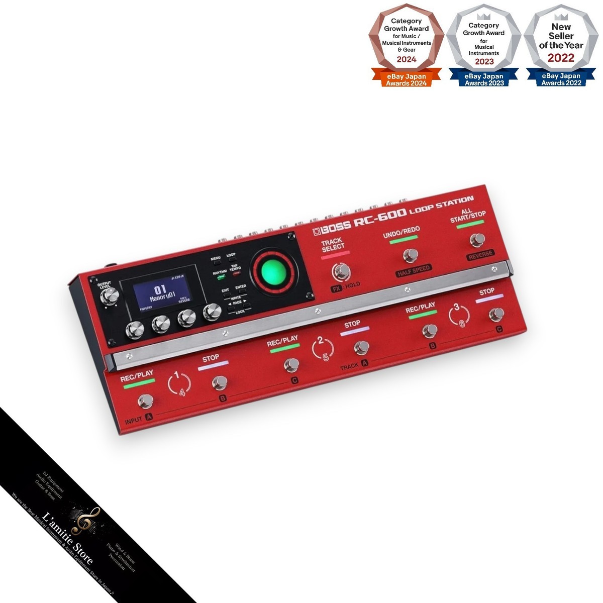 BOSS RC-600 Loop Station Looper Sequencer Electric Guitar Effect