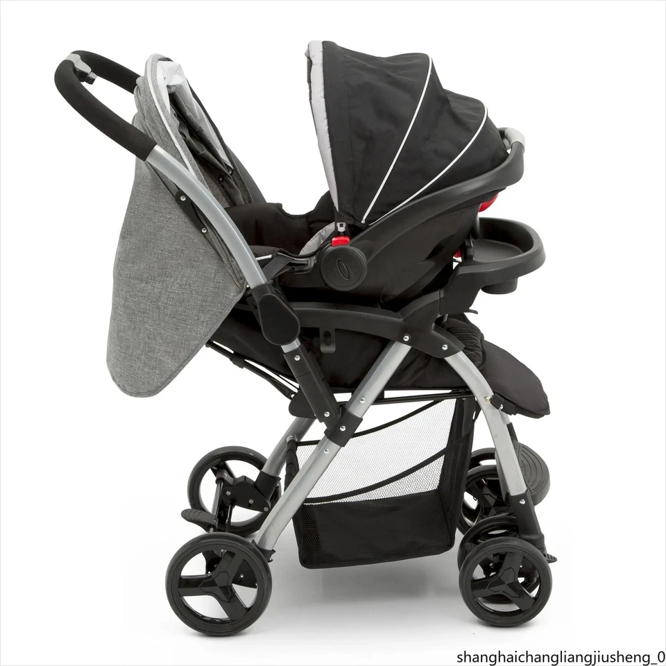 Reversible Handle Stroller Grey Tweed 50lb Disney Fold UPF50+ Travel - Image 3 of 4