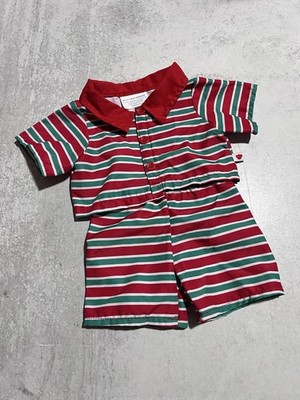 Build-A-Bear BAB Red And Green Striped Christmas Pjs