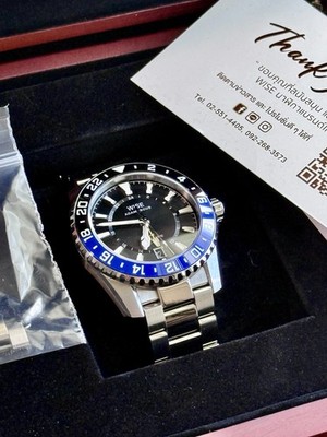 WISE ADAMASCUS ADX130 True GMT - Batman Bezel - Yellow GMT Hand WISE ADAMASCUS ADX130 True GMT - Batman Bezel - Yellow GMT Hand