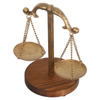 Ounona Vintage Waage Skulptur Aus Eisen Und Holz Dekoratives Ornament FüR Wohnzi