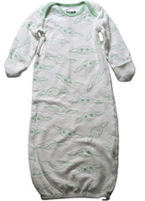 Amazon Essentials Star Wars Grogu Baby Sleeper Gown 6 Months Long Sleeve