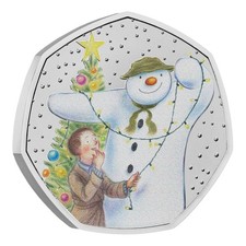 🔥Rare🔥 The Snowman 2025 UK 50P Brilliant Uncirculated Colour Coin Royal Mint