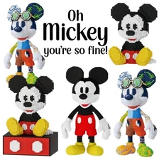 Mickey Mouse Building Block Sets – Disney Gift Display Models – 4 DIY Styles