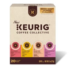 KEURIG COFFEE COLLECTIVE VARIETY PACK KCUPS 20CT