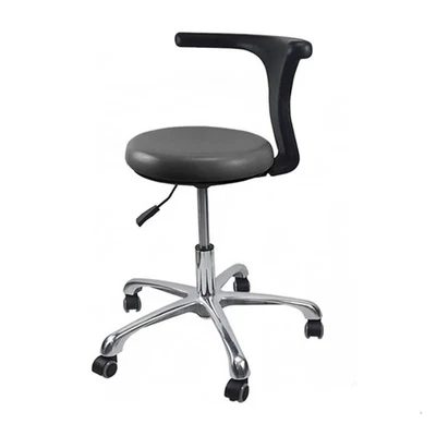 Tabouret dentaire avec accoudoir et base en métal - Photo 1/4