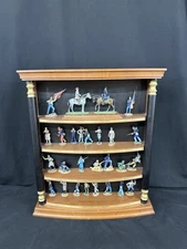 Vintage Franklin Mint Great Battles Of The Civil War Set With Display Cabinet