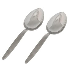2 PCS Chef Kunz Spoon 18/10 Stainless Steel Serving 9 Inch Basting Quenelle