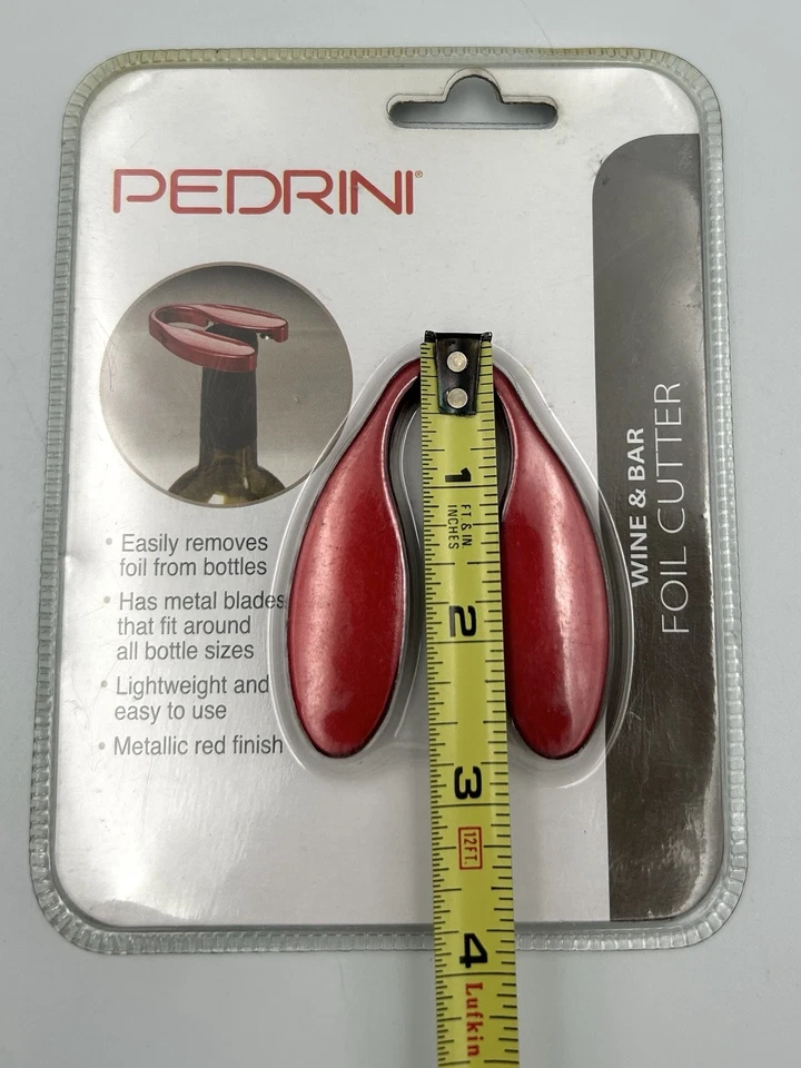 NEW Pedrini Wine & Bar Foil Cutter Italian Design Barware Accessory Red - Image 3 of 4