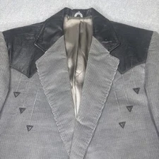 Vintage Pioneer Wear Mens Blazer Jacket 44 Corduroy Leather Western Sports Coat
