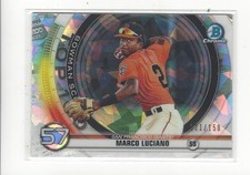 2020 Bowman Chrome Scouts Top 100 Atomic Refractor #57 Marco Luciano Giants /150