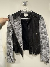 Walter baker NY Leather Biker Jacket With Zip Feature