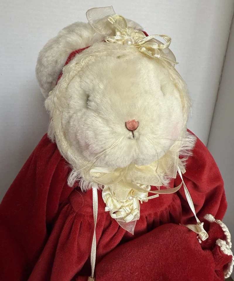 Hallmark  Bunnies By The Bay LITTLEBIT FOLLY Plush Ice Skater Rabbit w/ Stand - Image 2 of 4