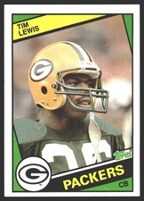 Tim Lewis #271 1984 Topps Green Bay PackersRC Rookie