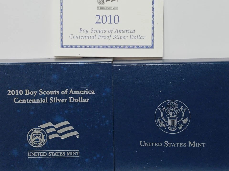 2010 Boy Scouts of America Centennial Proof SILVER Dollar - Image 4 of 4