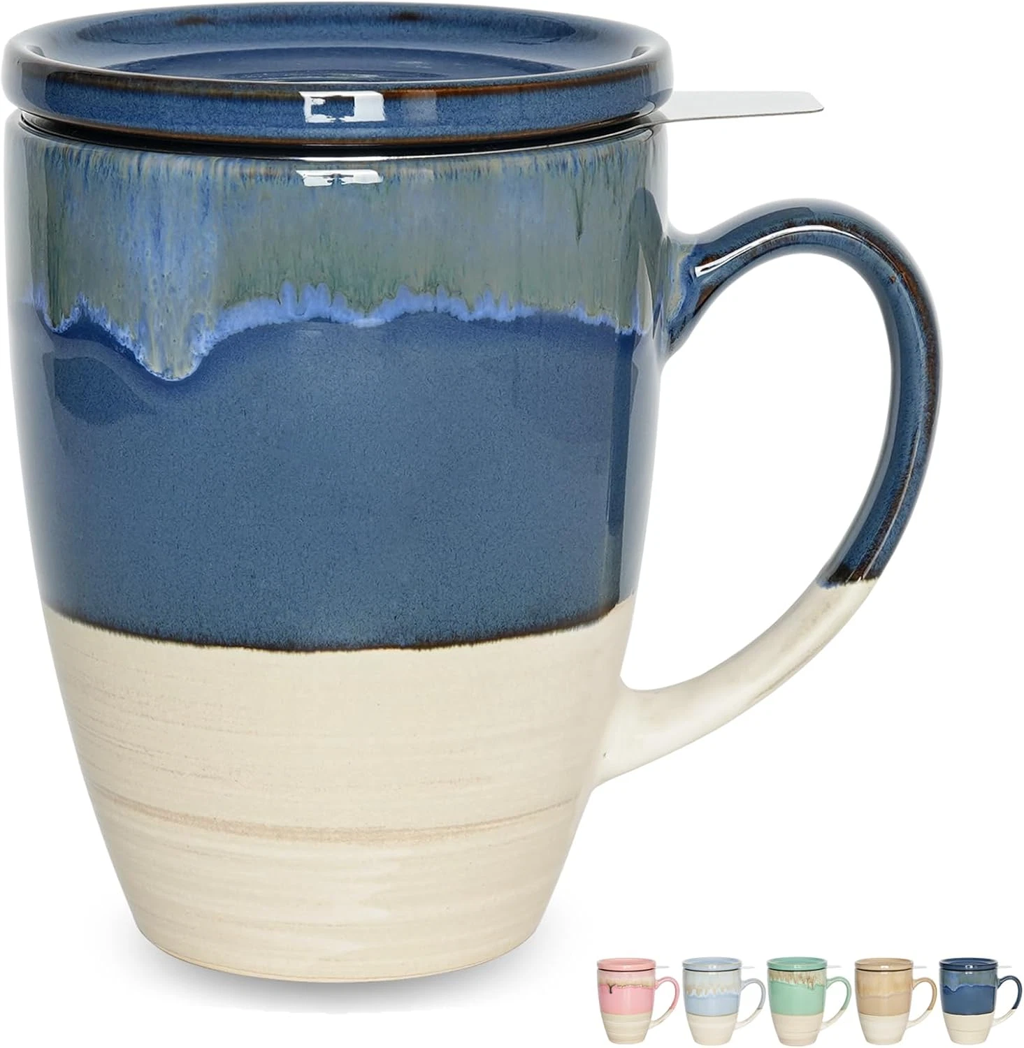 Ceramic Tea Cup with Infuser and Lid, 13.5 Oz, 5 Colors to Choose, Dishwasher an
Opens in a new wind