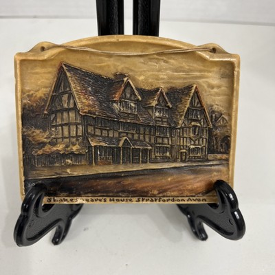 Vintage Osbourne Ivorex ''Shakespeare's House Stratford Upon Avon'' 3D Wall Plaque