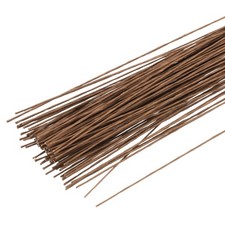 24 Gauge 14" Floral Stem Wire, 100 Pcs Paper Wrapped Flower Stem, Coffee