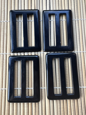 4x 50mm Schließen schwarz uni B Ware Schieber Gürtelschließe Buckle Taschengurt