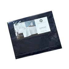 brand new NAVY Hotel Collection 680 Thread Count 100 Cotton KING Flat Sheet