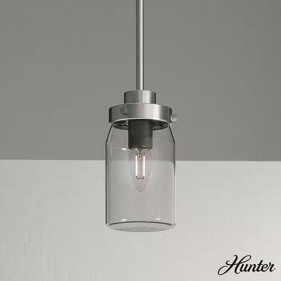 Devon Park 1 Light Brushed Nickel Jar Pendant Kitchen Light