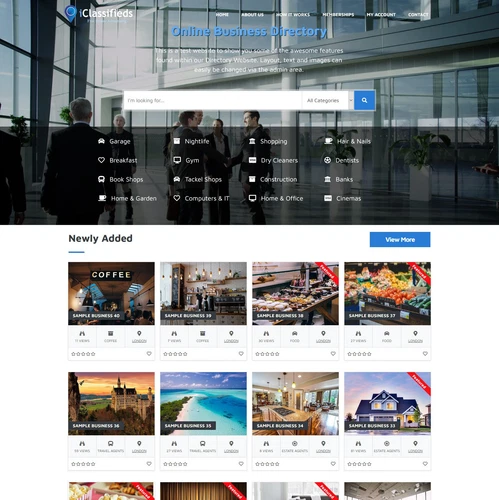Business Directory Website with Map, Rating, Review, Zip Searches + Free Hosting