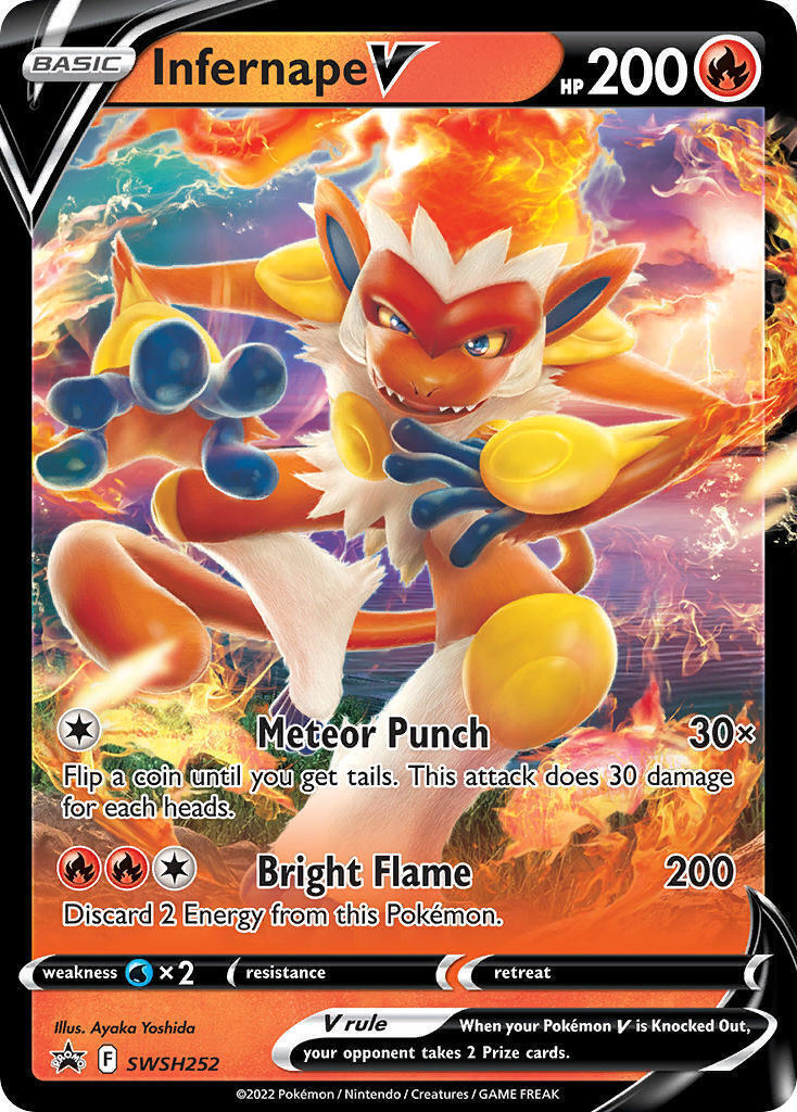 Infernape V - SWSH252 Sword & Shield Promo Near Mint Pokemon TCG