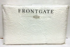 Frontgate Quilted bed Coverlet 100% Cotton bedspread blanket quilt QUEEN White