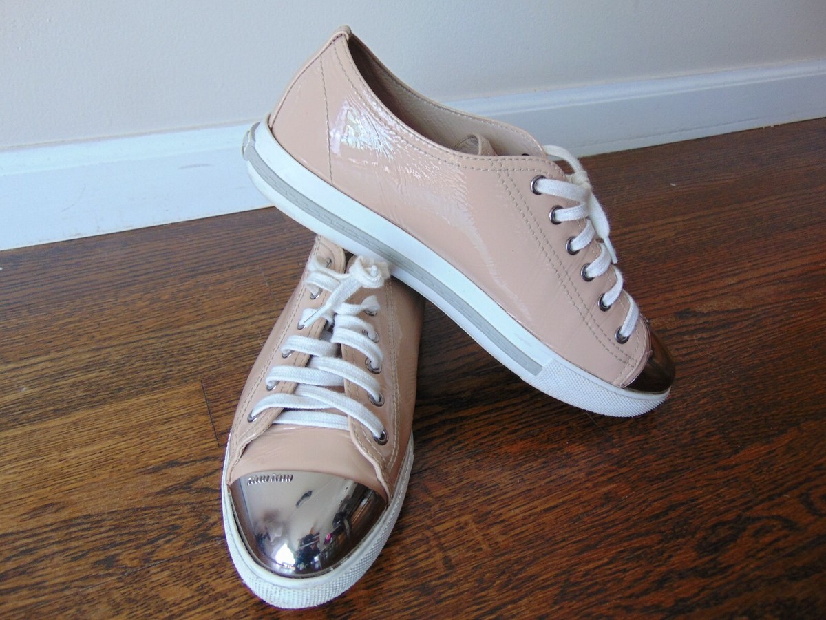 MIU MIU PATENT LEATHER SNEAKERS SZ.40 1/2 | eBay
