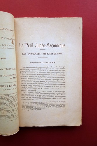 Le Peril Judeo-Maconnique II La Judeo-Maconnerie et Eglise Catholique Jouin 1921 - Foto 4 di 5