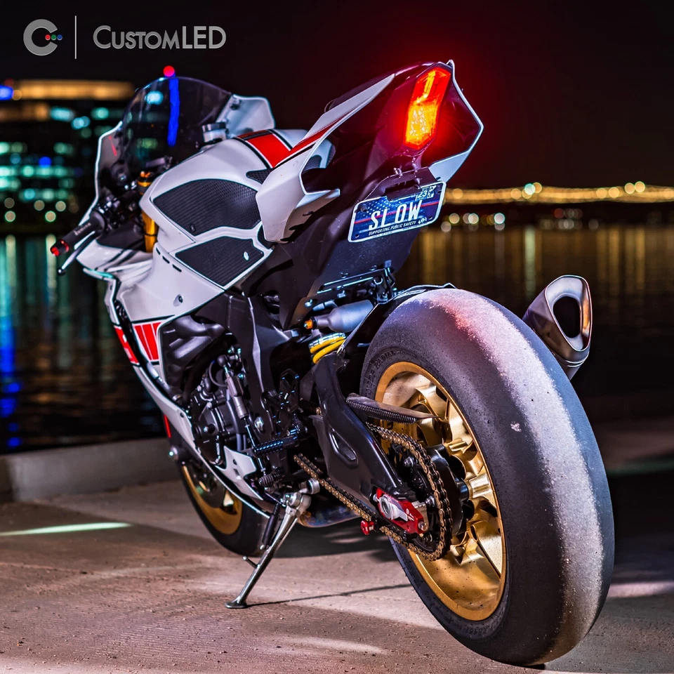 Eliminador de guardabarros con soporte de placa de sigilo definitivo para Yamaha YZF R1 2015-2025 Foto 3 de 4