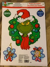GRINCH WINDOW DECORATIONS 5 PIECES AMSCAN