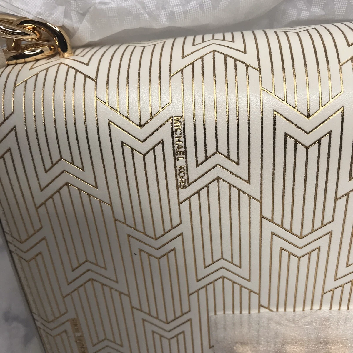 Michael michael kors mott metallic cheap deco chain swing shoulder bag