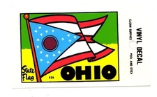 Lot of 12 Ohio State Flag Luggage Decals Stickers - New - Free S&H