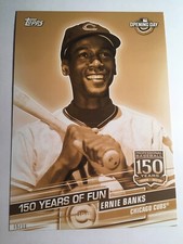 2019 Topps Opening Day 150 Years of Fun Jumbo 5x7 Ernie Banks Cubs YOF9 05/10