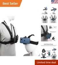 Adjustable Chest & Head Strap Mount for iPhone and GoPro - Capture Every Moment