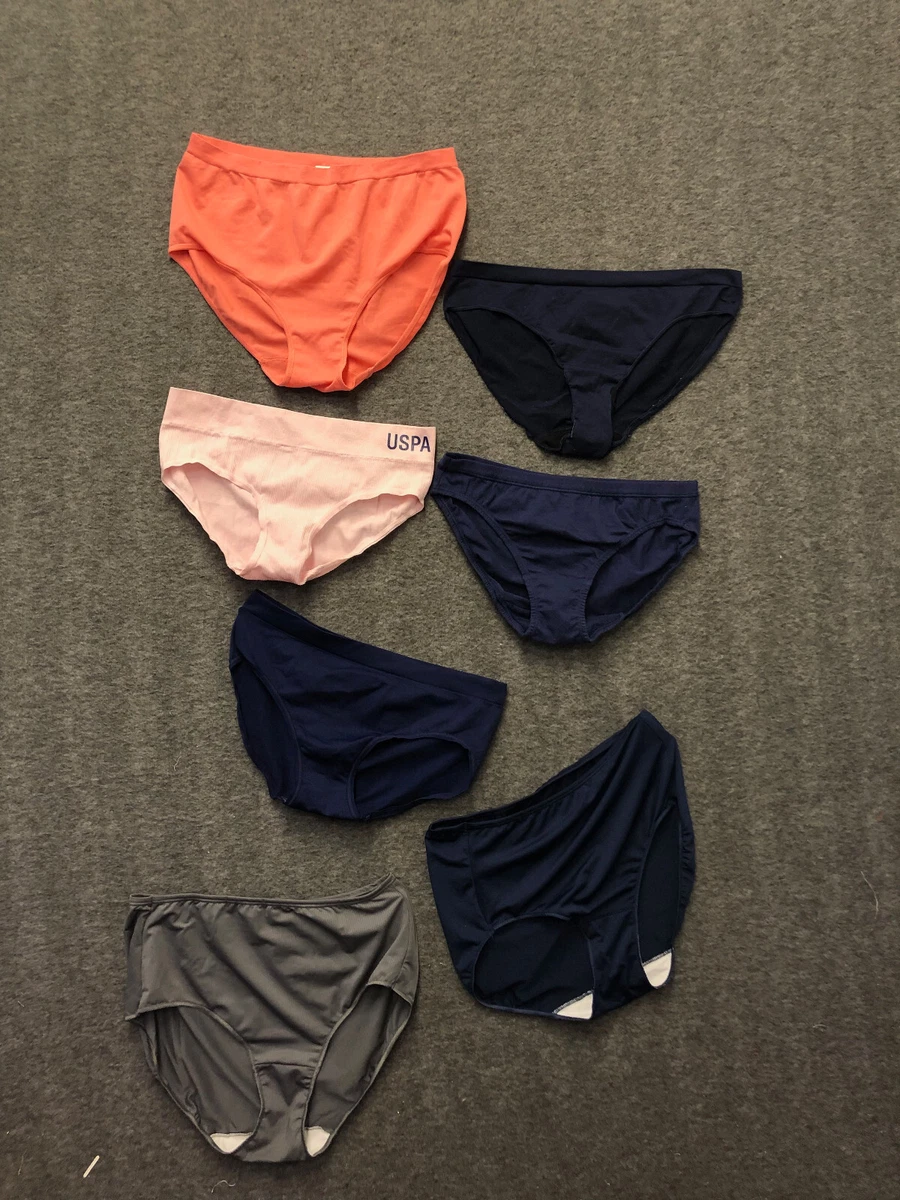 7 PACK Assorted US Polo Assn Women's Underwear Panties Multicolor Sz Medium  NWOT