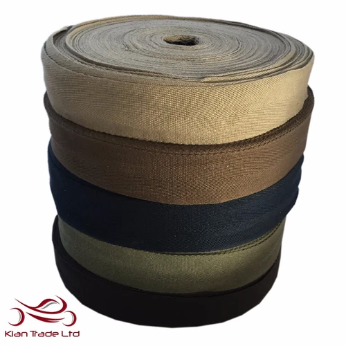 38mm (1.5") HERRINGBONE COTTON TAPE 0.9mm THICK - WEBBING STRAPS BELTS BUNTING
