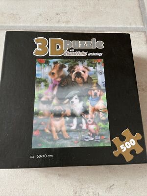 Howard Robinson - 3 D PUZZLE - 500 Teile - HUNDEFAMILIE - Bookmark Verlag - RAR