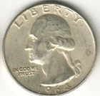 USA - 1964P - Washington ¼ $ - Silver Eagle - no mint mark - #12273RG