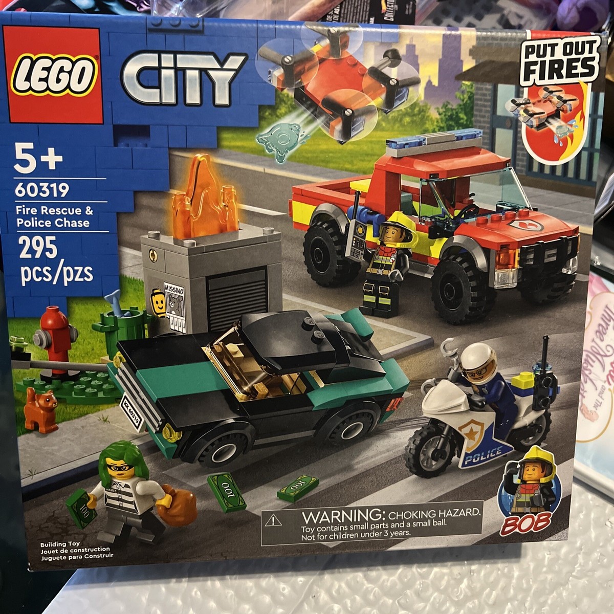 LEGO® CITY Fire Rescue & Police Chase Building Play Set 60319