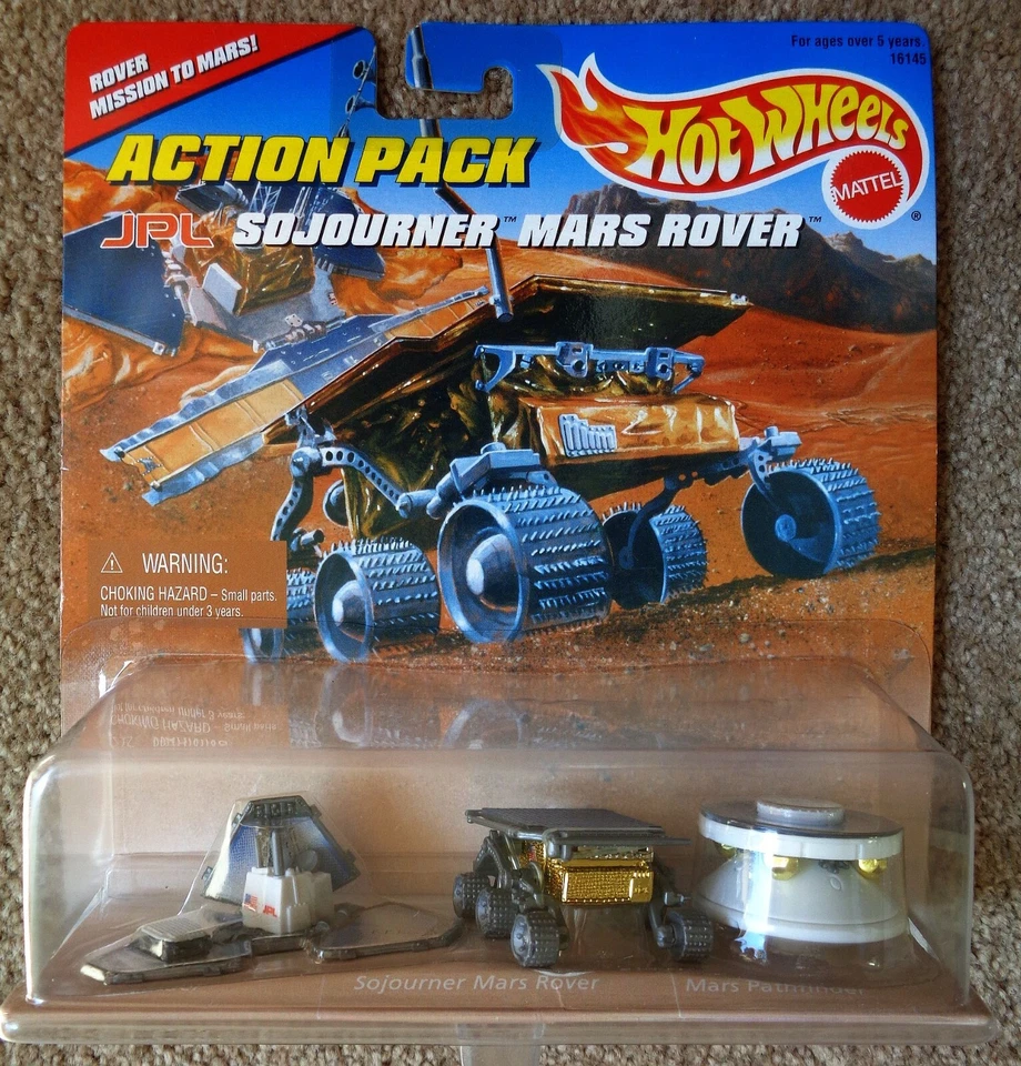 LOTE de 2 paquetes de acción Hot Wheels Sojourner Mars Rover 1996 y 1997 AMBAS VERSIONES Foto 2 de 4