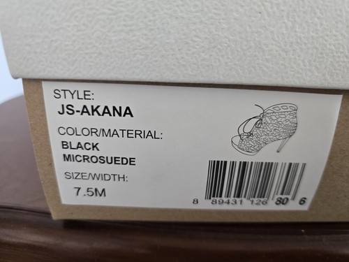 Jessica Simpson Black Lace Up Heels, Crystals, NIB, Akana Size 7.5 M  - Picture 10 of 10