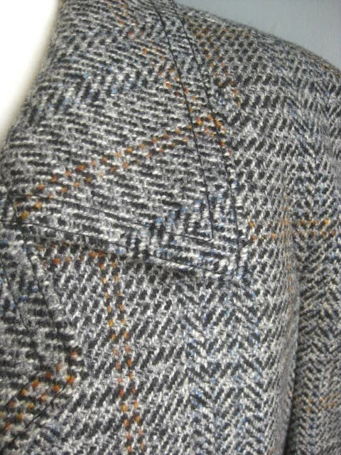 Vintage wool trench COAT 46 pure new wool luxury CROMBIE tweed COOPER & MCKENZIE - Image 2 of 4